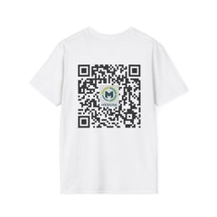 QR Logo T‑Shirt — Branded Medusa Spray Bottle Design