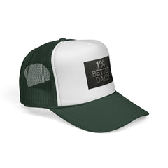 Inspirational Trucker Cap - 1% Better Daily, Motivational Hat, Gift for Fitness Lovers, Casual Wear, Outdoor Activity