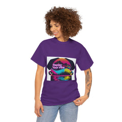 Retro Vibe Unisex Heavy Cotton Tee - Casual Style Shirt, Perfect for Summer Festivals, Graphic T-Shirt, Gift for Music Lovers, Comfort Wear
