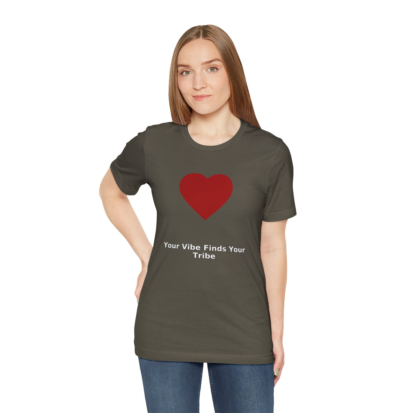 Heartfelt Vibe Tee: Your Vibe Attracts Your Tribe - Unisex Short Sleeve Shirt, Gift for Friends, Casual Wear, Positive Energy Top
