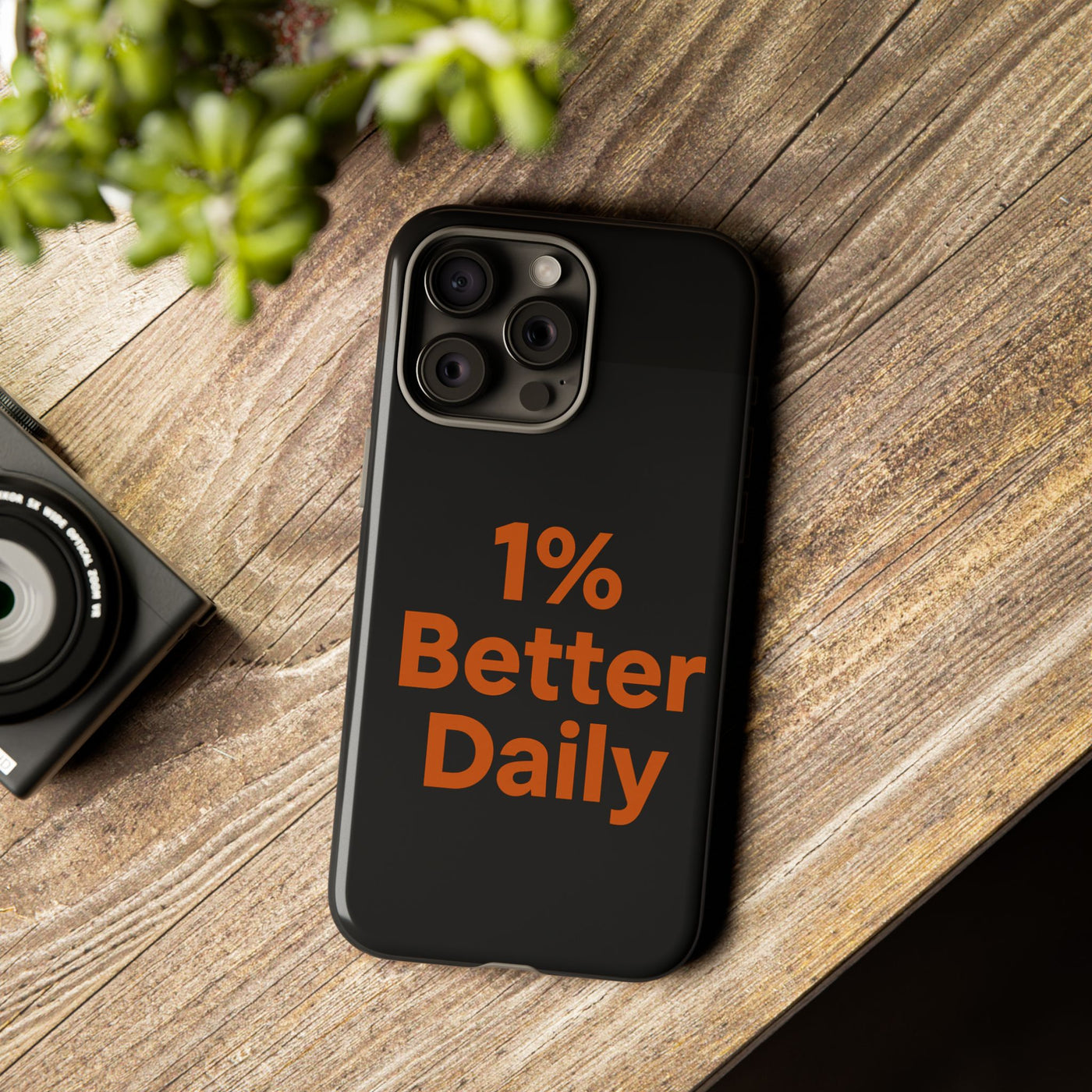 Motivational Phone Case - 1% Better Daily, Inspirational Gift, Positive Affirmation, Custom Phone Cover, Perfect for Self-Improvement
