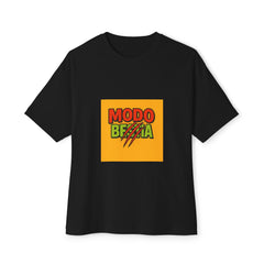 Retro Graphic Oversized Tee for Casual Style, MODO BEAST Mode T-Shirt, Fun Streetwear, Gift for Teens and Young Adults, Summer Essential